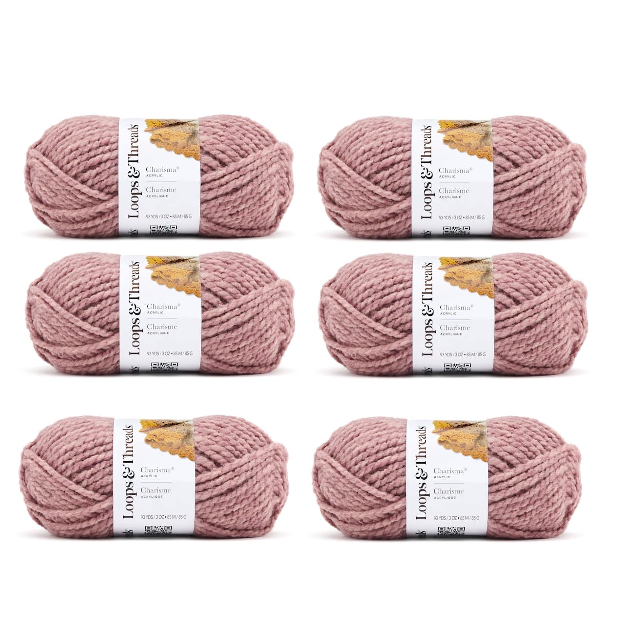 6 Pack: Charisma™ Heather Yarn by Loops & Threads®